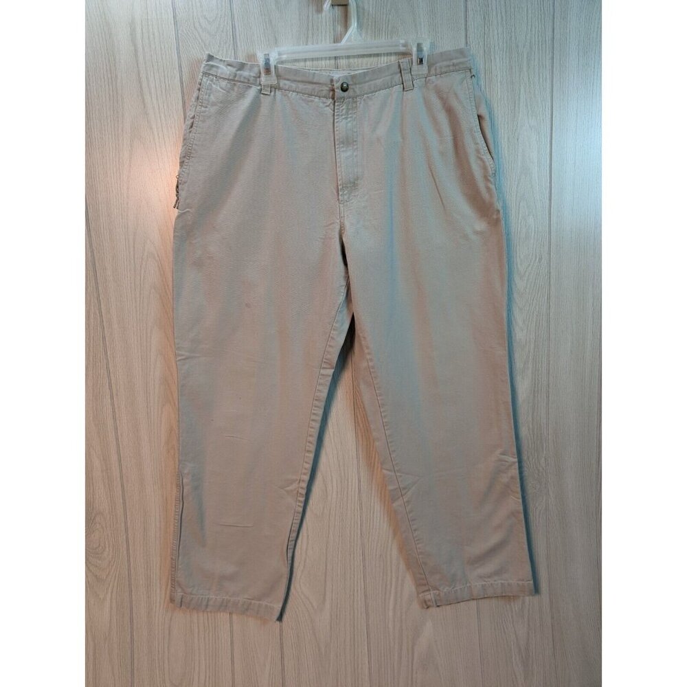 Columbia Regular Fit Men’s Khaki Flat Front Pants READ Size 38x30 Cotton